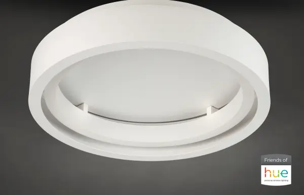 The 2020 Red Dot Award-winning iCorona combines advanced LED technology with Friends of Hue smart home integration. Control color, brightness, and wellness routines via smartphone or voice commands for modern convenience. - alternate view