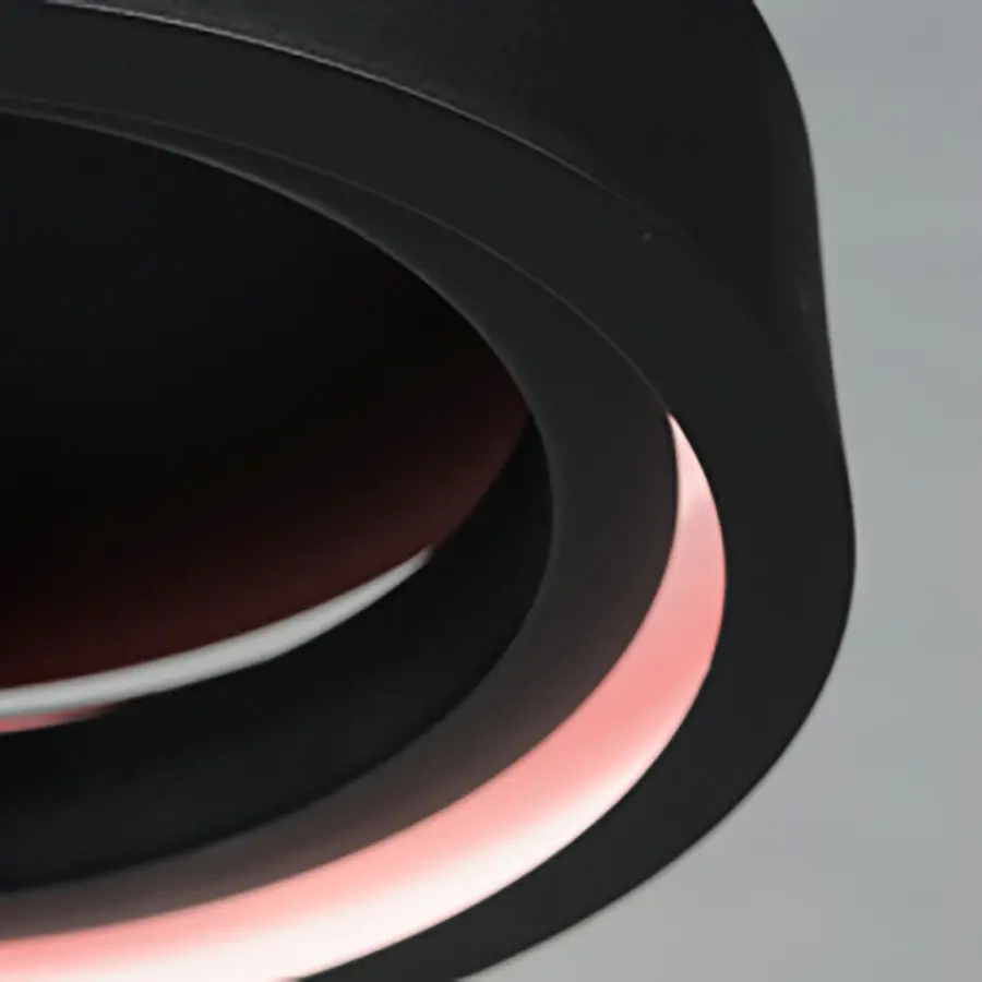iCorona 18" LED Smart Flush Mount in Black - Image 3
