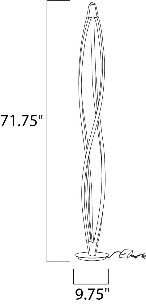 Cyclone LED Floor Lamp in Matte White - Image 7