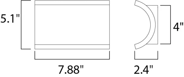 The Alumilux Diverge delivers efficient LED lighting in a minimalist aluminum design. Perfect for modern exteriors, this compact sconce provides warm 3000K illumination with excellent color rendering for welcoming outdoor spaces. - alternate view