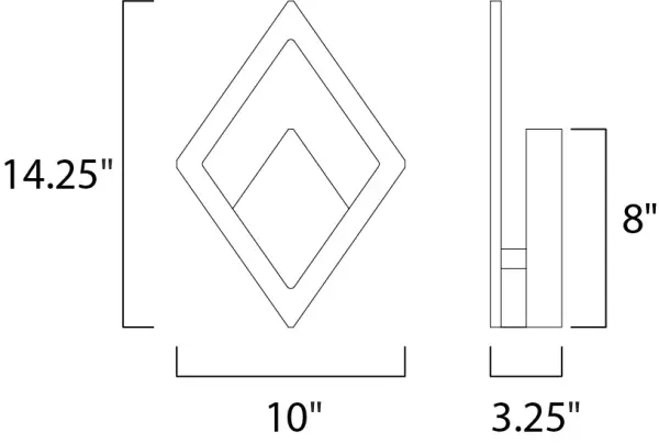 Alumilux Rhombus LED Outdoor Wall Sconce - Image 5
