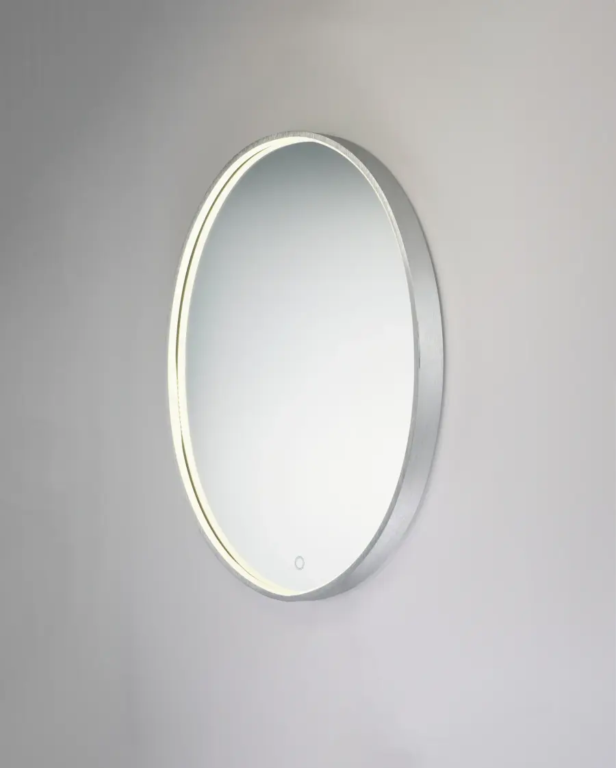 24" x 30" Oval LED Mirror with Adjustable Brightness - Image 2