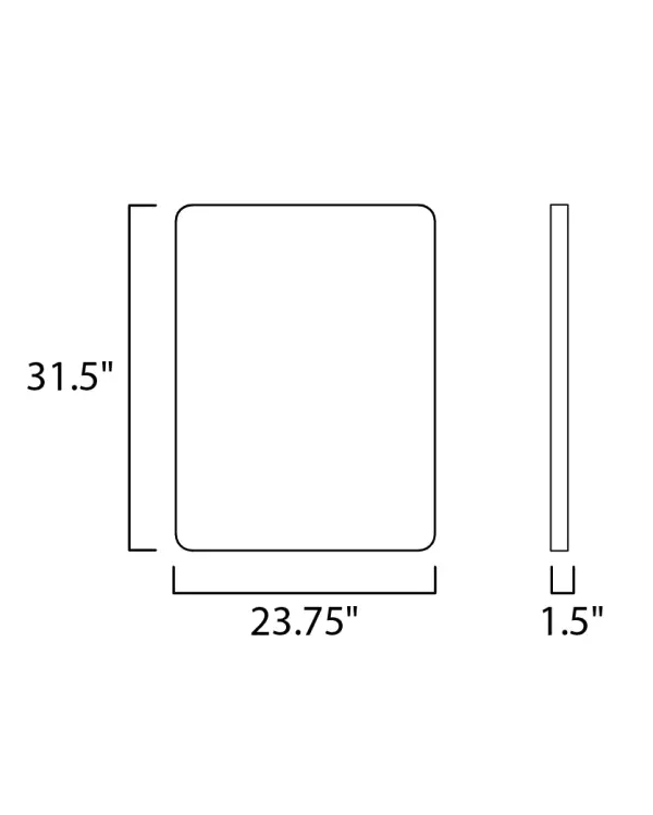 24" x 31.5" Rectangular LED Mirror - Image 5
