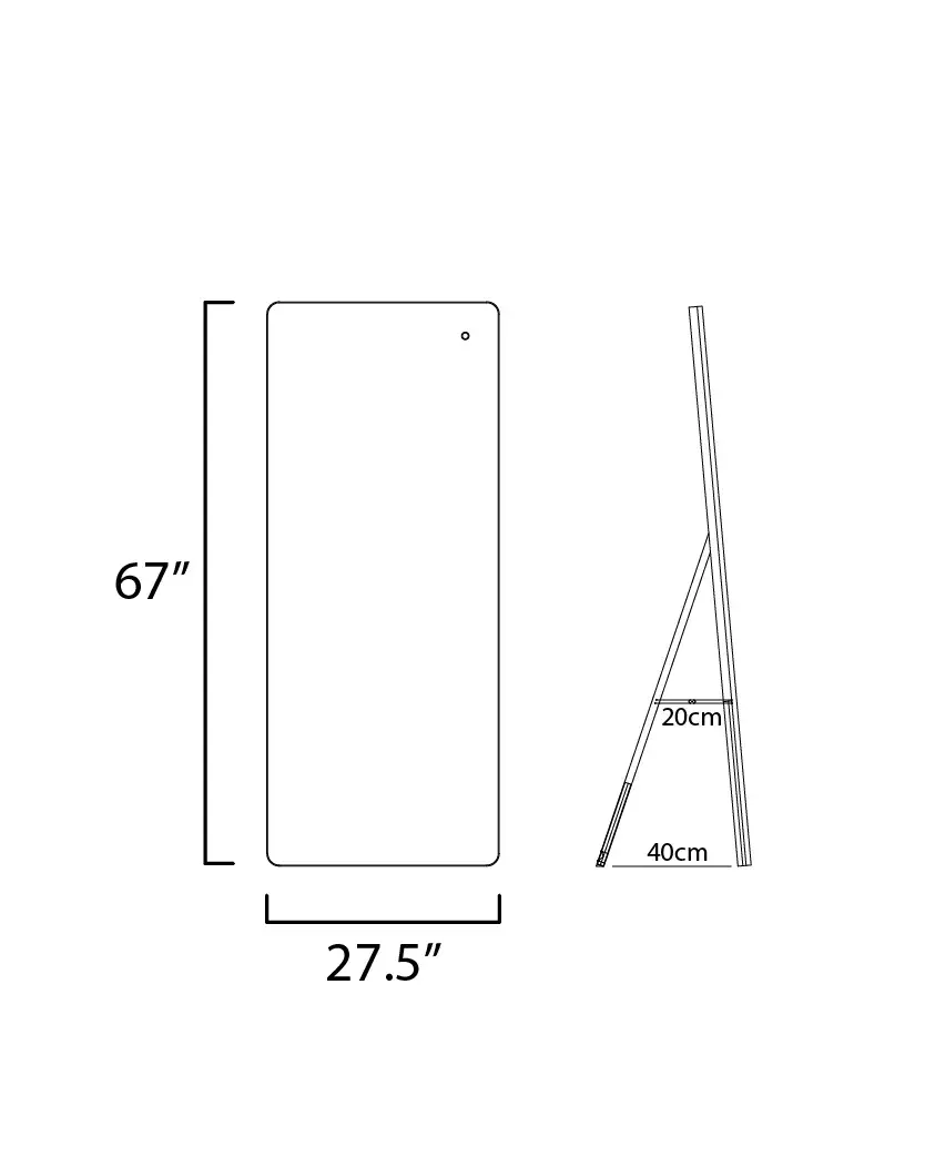 28" x 67" LED Mirror with Kick Stand - Image 7
