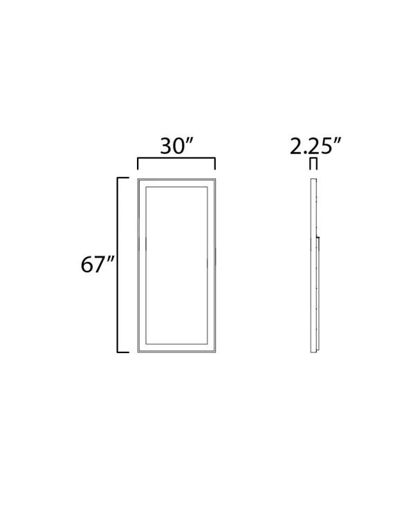 Floating 30" x 67" LED Free Standing Mirror - Image 5