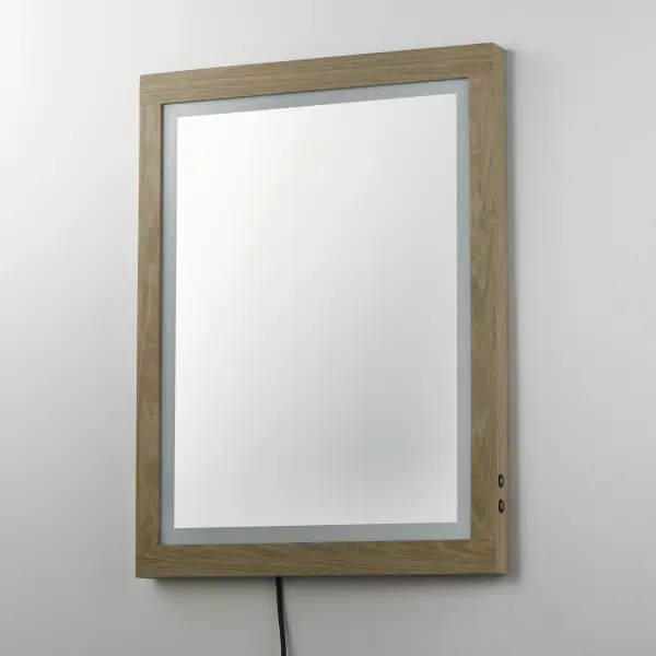 Sawyer LED Mirror with Oak Frame - Image 3