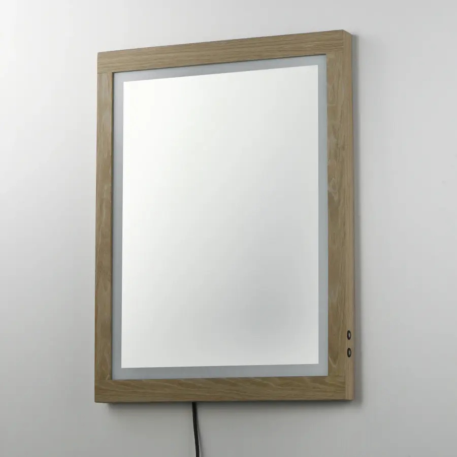 Sawyer LED Mirror with Oak Frame - Image 3