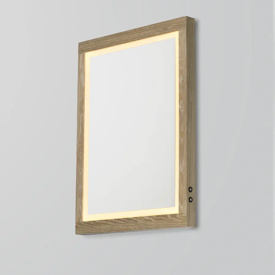 Sawyer LED Mirror with Oak Frame - Image 4