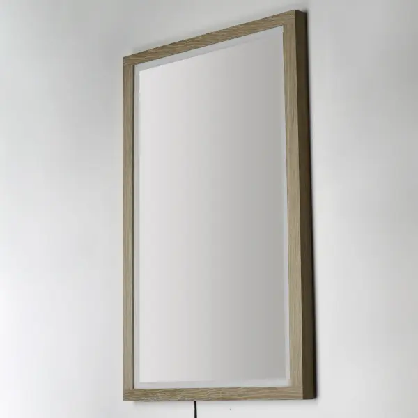 Sawyer 48" x 32" Oak Framed LED Mirror - Image 4