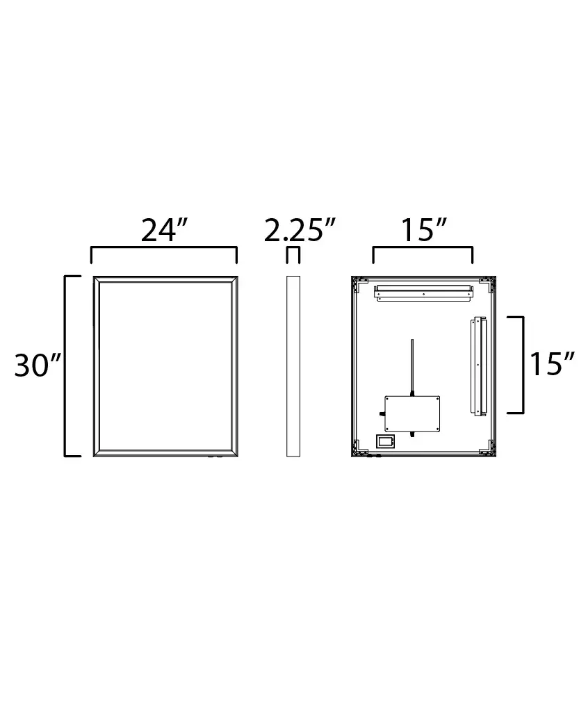 Bevel 24"x30" LED Mirror with 2CCT - Image 5