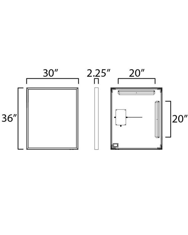 Bevel 30"x36" LED Mirror with 2CCT - Image 2