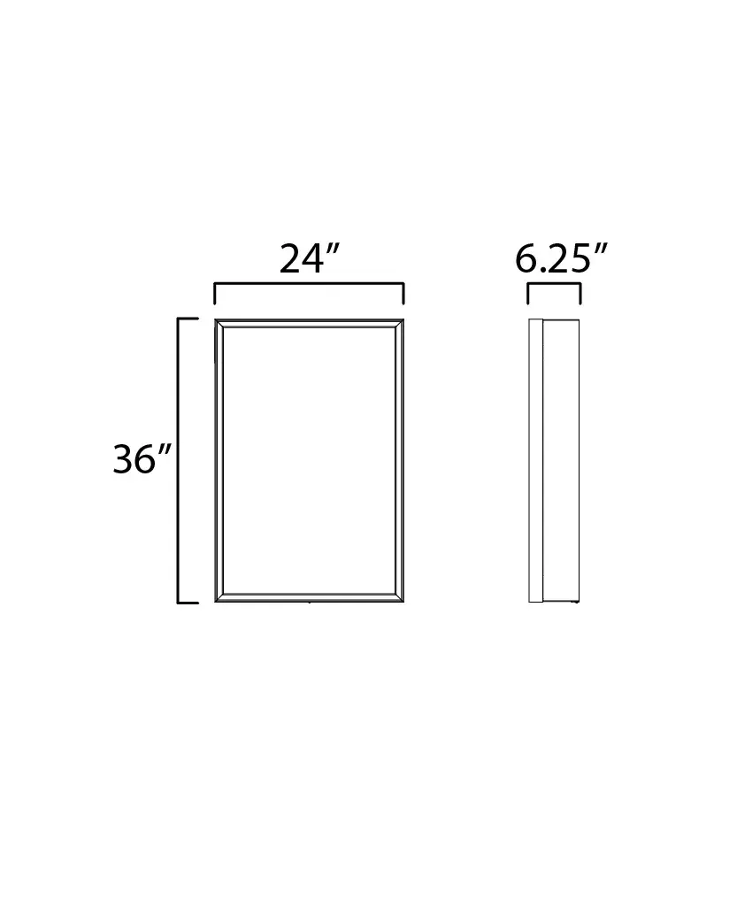 Bevel 24" x 36" LED Medicine Cabinet Mirror - Image 2