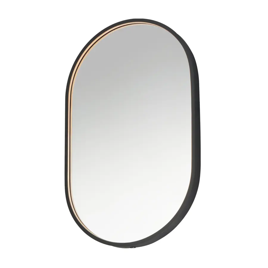 Elisse Oval LED Mirror - Black - Image 1