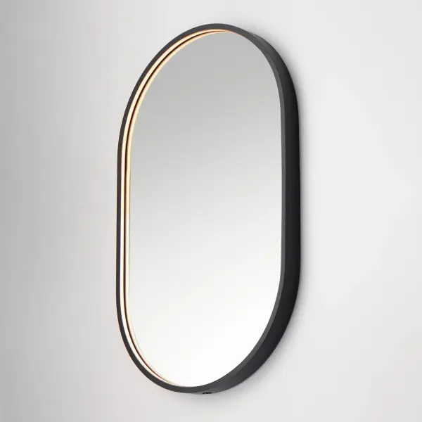 Elisse Oval LED Mirror - Black - Image 2