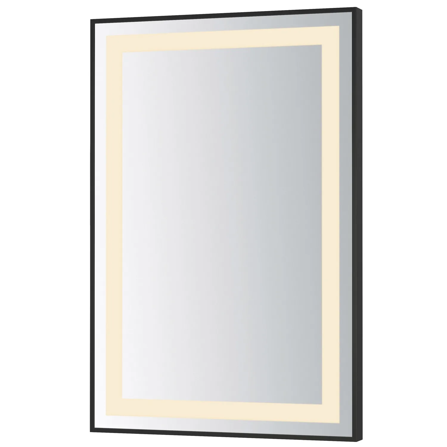 Framed LED Mirror in Black