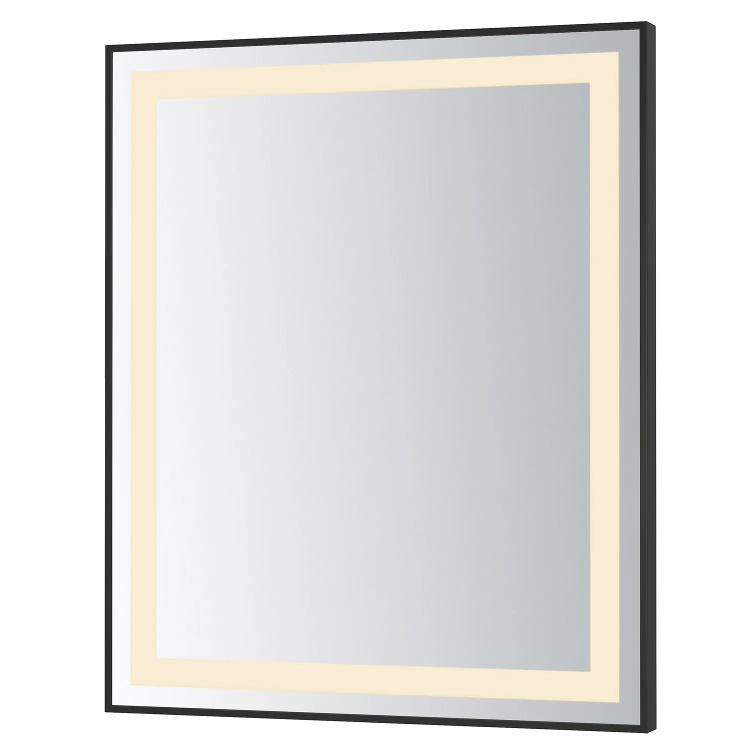 Framed LED Mirror in Black