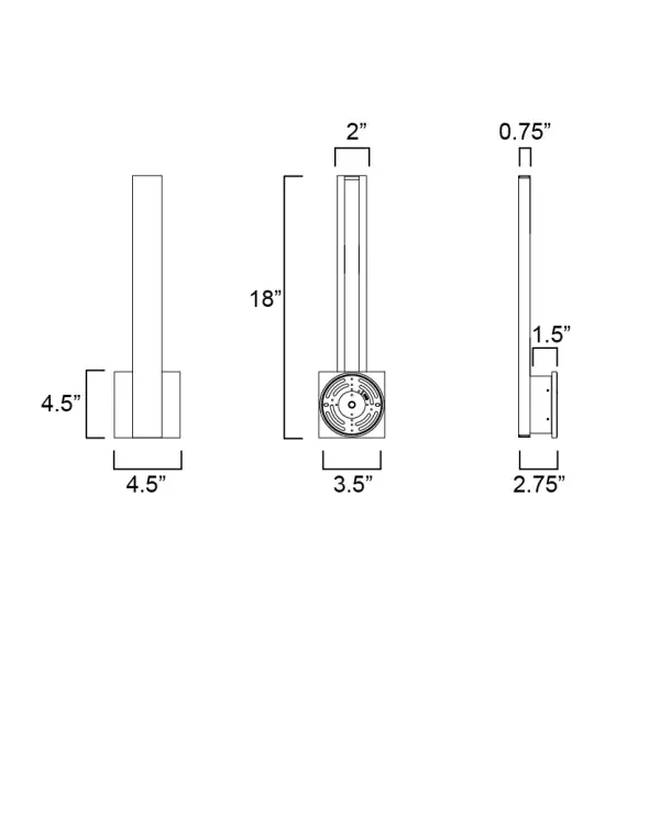 Alumilux Line 5CCT 18" LED Outdoor Wall Sconce - Image 5