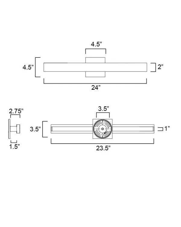 Alumilux Line 5CCT 24" LED Outdoor Wall Sconce - Image 5