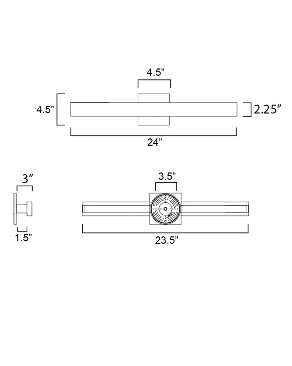 Alumilux Sideline 24" LED Outdoor Wall Sconce - Image 5