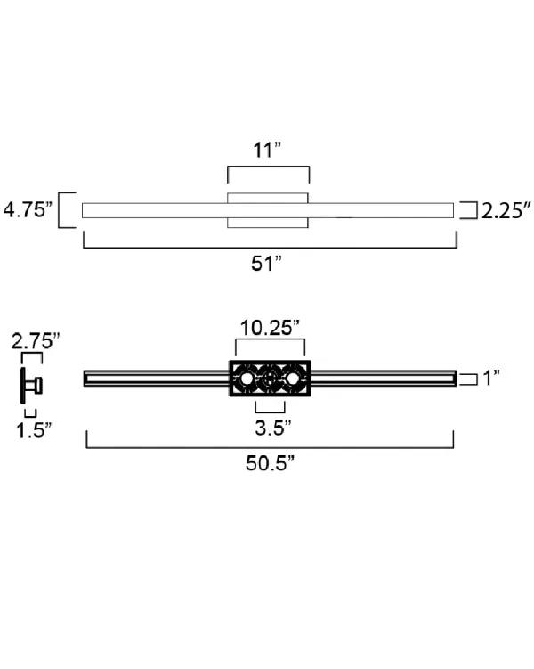 Alumilux Sideline 51" LED Outdoor Wall Sconce - Image 5