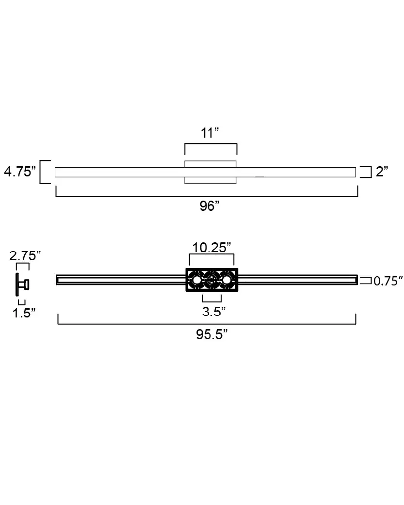 Alumilux Sideline 96" LED Outdoor Wall Sconce - Image 5