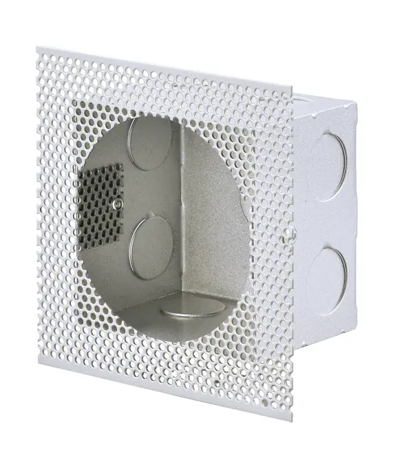 Professional-grade rough-in box designed specifically for Alumilux step light fixtures. Provides secure mounting foundation and proper electrical housing for safe, code-compliant installation.