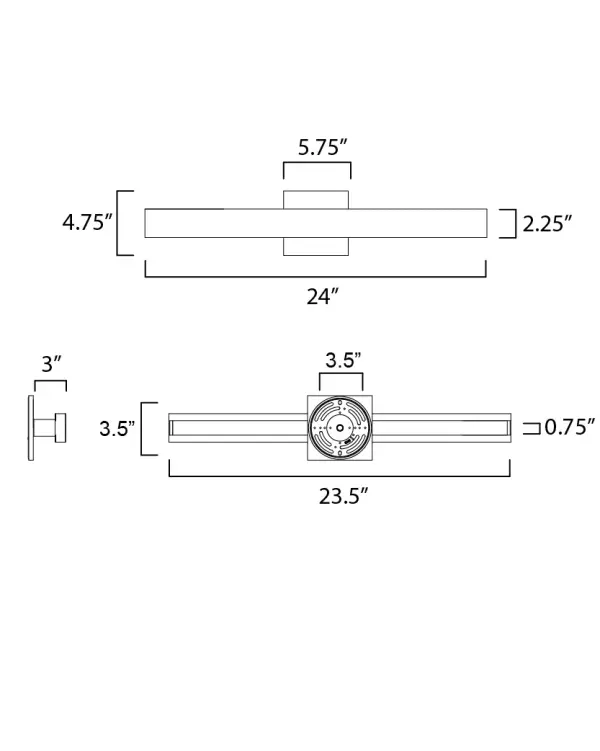 Alumilux Sideline 24" LED Bath Vanity Light - Image 4