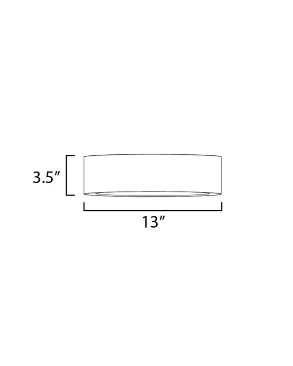 The Echo flush mount combines practical LED efficiency with sophisticated style. Its black exterior drum shade with gold interior creates visual warmth while reducing glare, making it ideal for modern spaces with lower ceilings. - alternate view