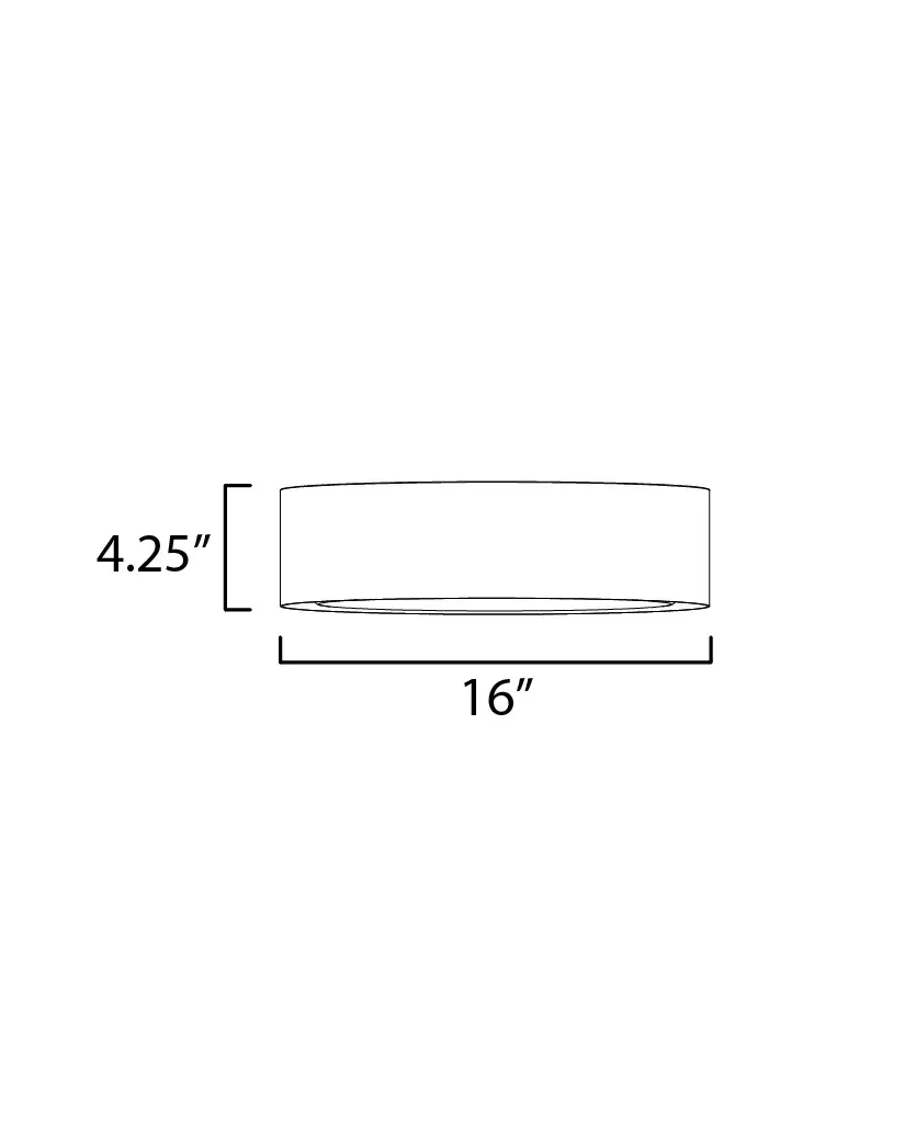 Echo 16" LED Flush Mount in Black with Gold Interior - Image 5