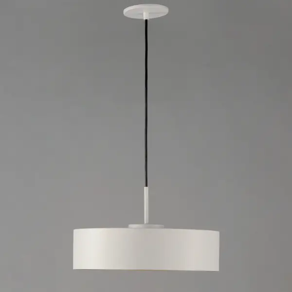 Echo 16" LED Drum Pendant in White with Gold Interior - Image 3