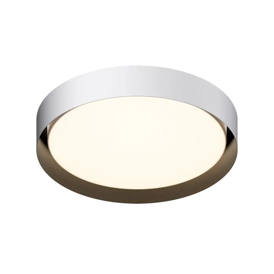 Echo 24" LED Flush Mount in White with Black Interior - Image 1