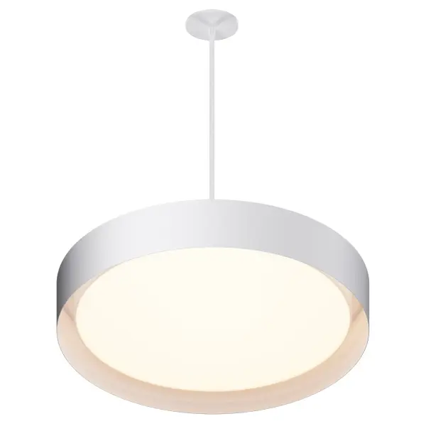 Echo 24" LED Drum Pendant in Matte White - Image 1