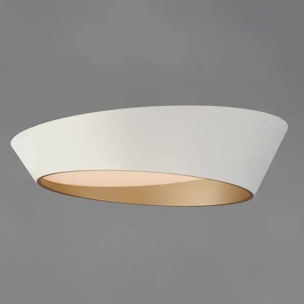 Slant 19.75" LED Flush Mount in White/Gold - Image 3