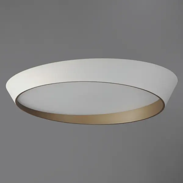Slant 31.5" LED Flush Mount in White/Gold - Image 3
