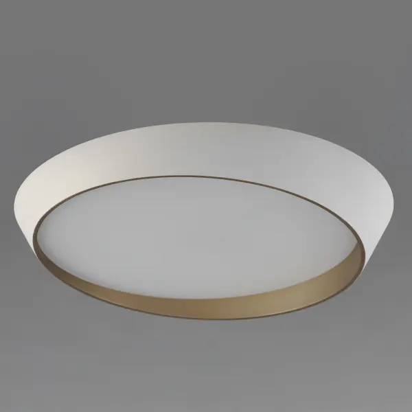 Slant 31.5" LED Flush Mount in White/Gold - Image 4