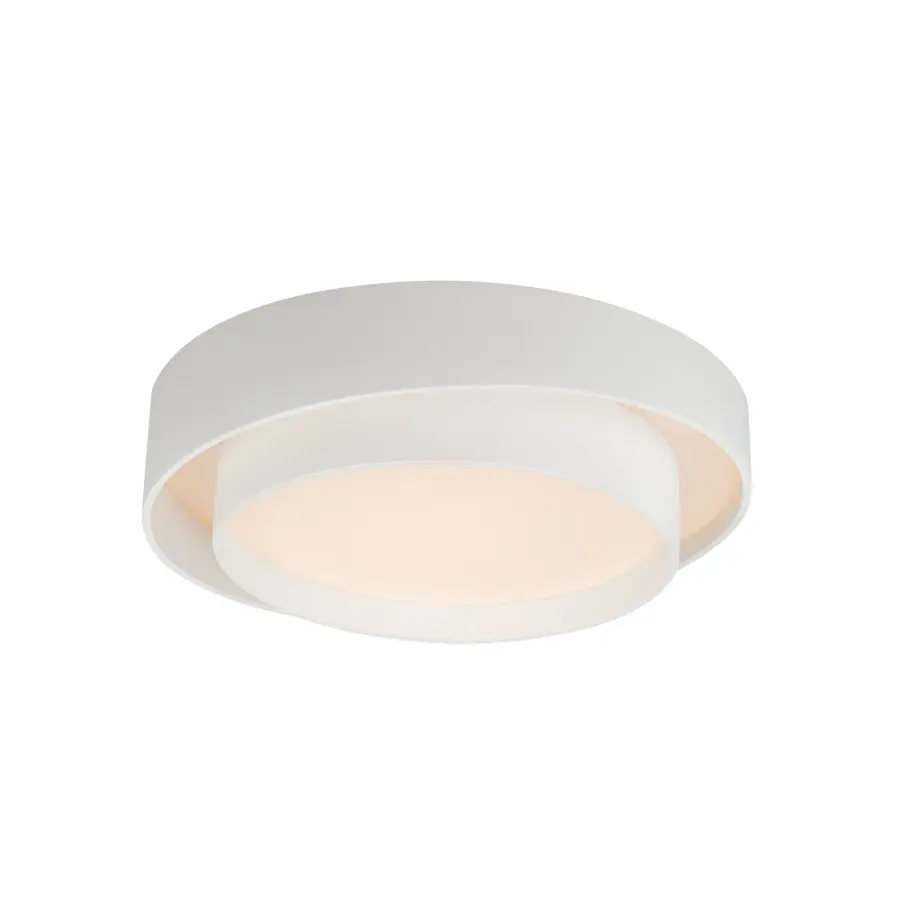 Ziggurat 19.75" LED Flush Mount in White - Image 1