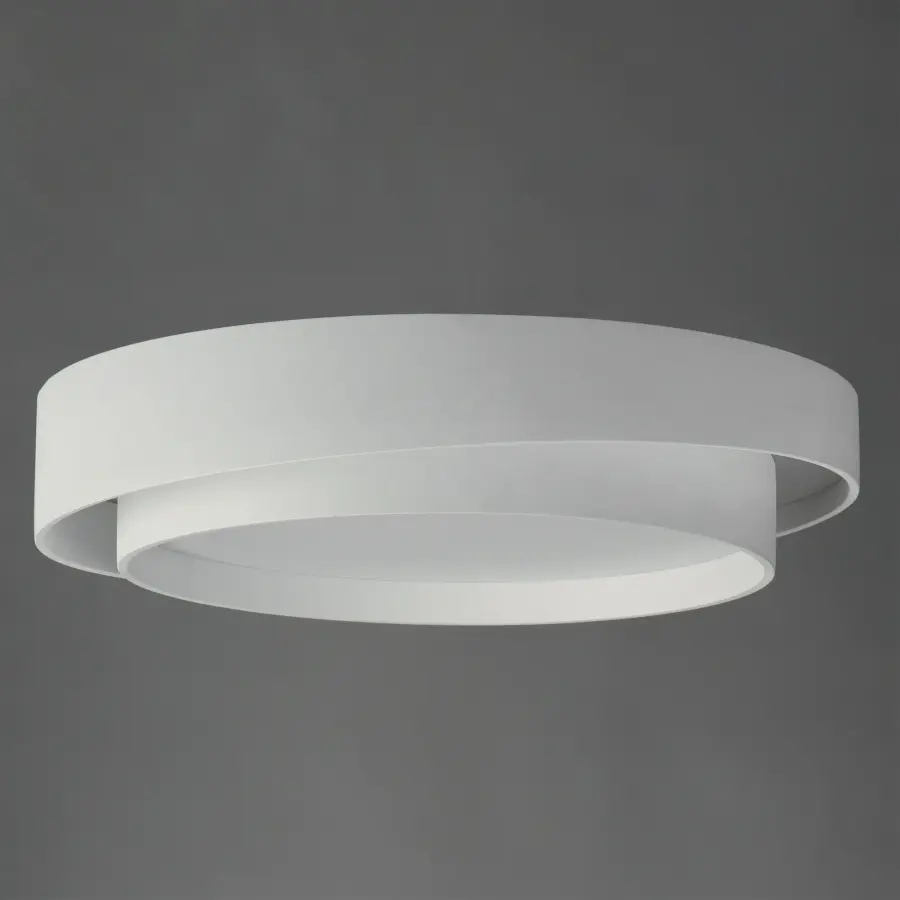 Ziggurat 24" LED Flush Mount in White - Image 2