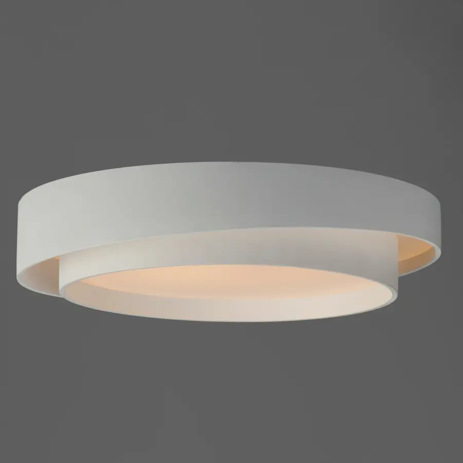 Ziggurat 24" LED Flush Mount in White - Image 3