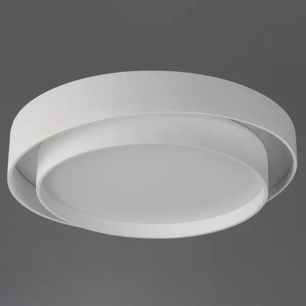 Ziggurat 24" LED Flush Mount in White - Image 4