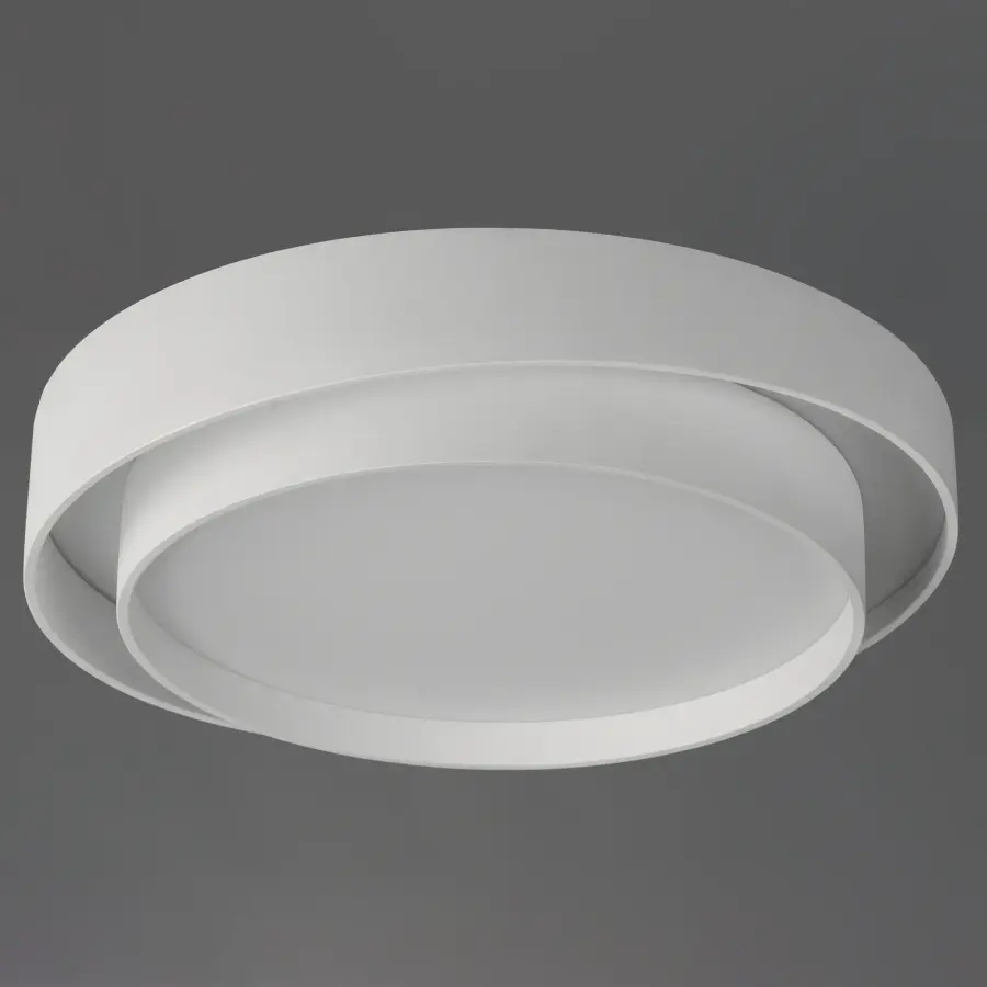 Ziggurat 24" LED Flush Mount in White - Image 4