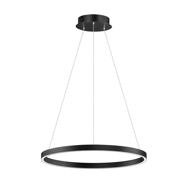 The Groove pendant combines minimalist design with practical functionality. Its 24" aluminum ring houses integrated LEDs with 5 selectable color temperatures (2700K-5000K), making it adaptable to any space or mood. Best-selling design with clean lines.