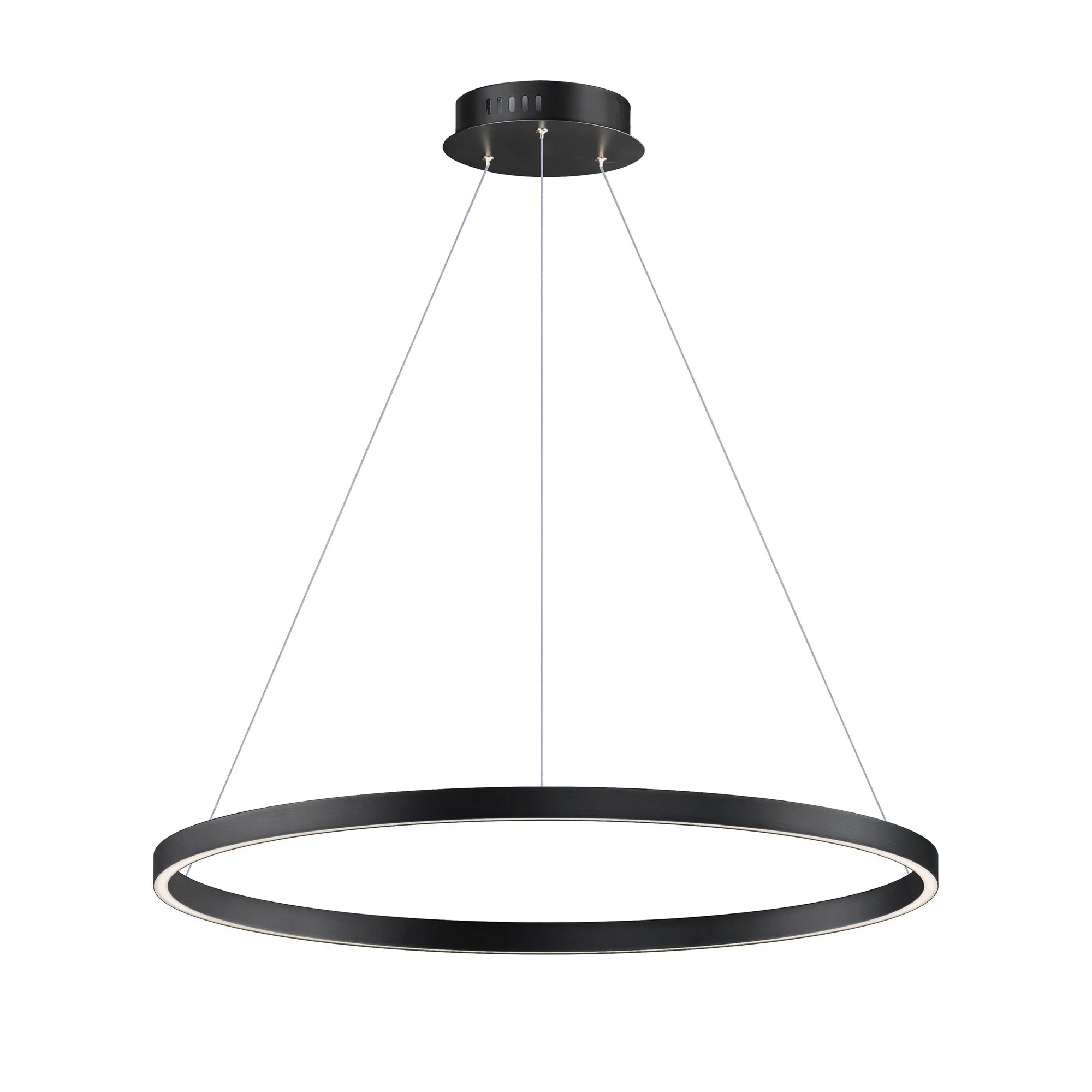 Groove 32" LED Ring Pendant in Matte Black