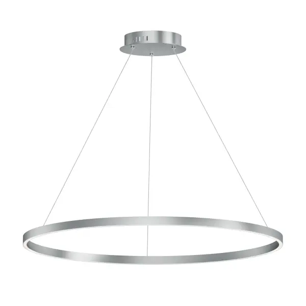 A sleek 40-inch aluminum ring pendant featuring integrated LED technology with 5 selectable color temperatures. Perfect for contemporary spaces requiring flexible lighting control and clean minimalist design.