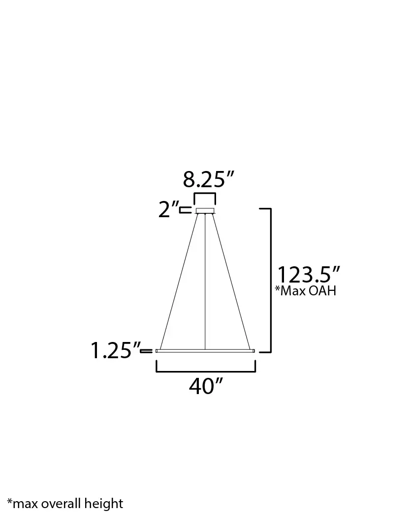 Groove 40" LED Ring Pendant - Brushed Aluminum - Image 2