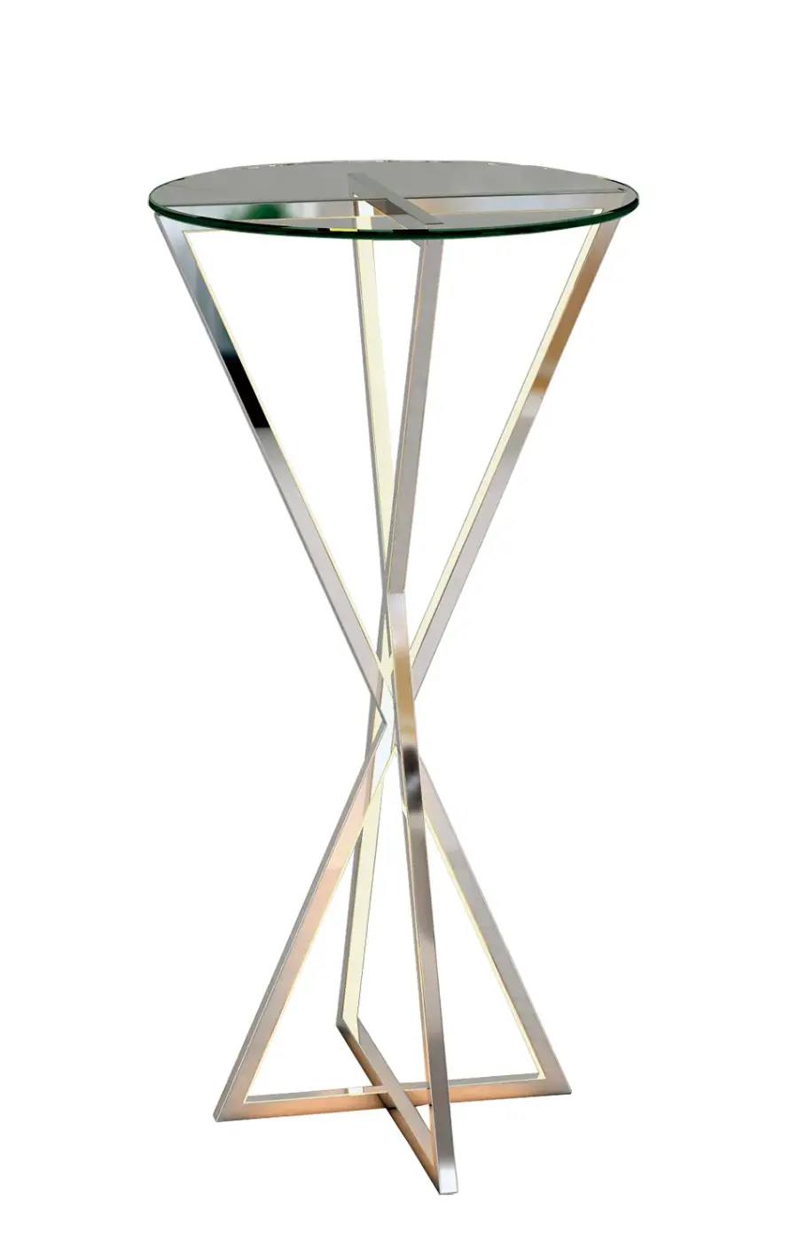 York LED Accent Table in Polished Chrome - Image 1