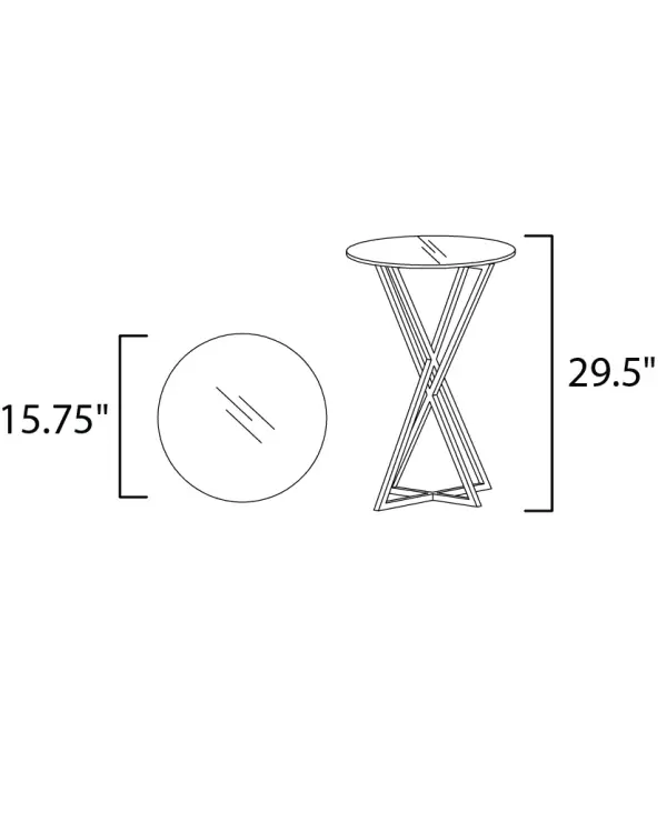 York LED Accent Table in Polished Chrome - Image 5