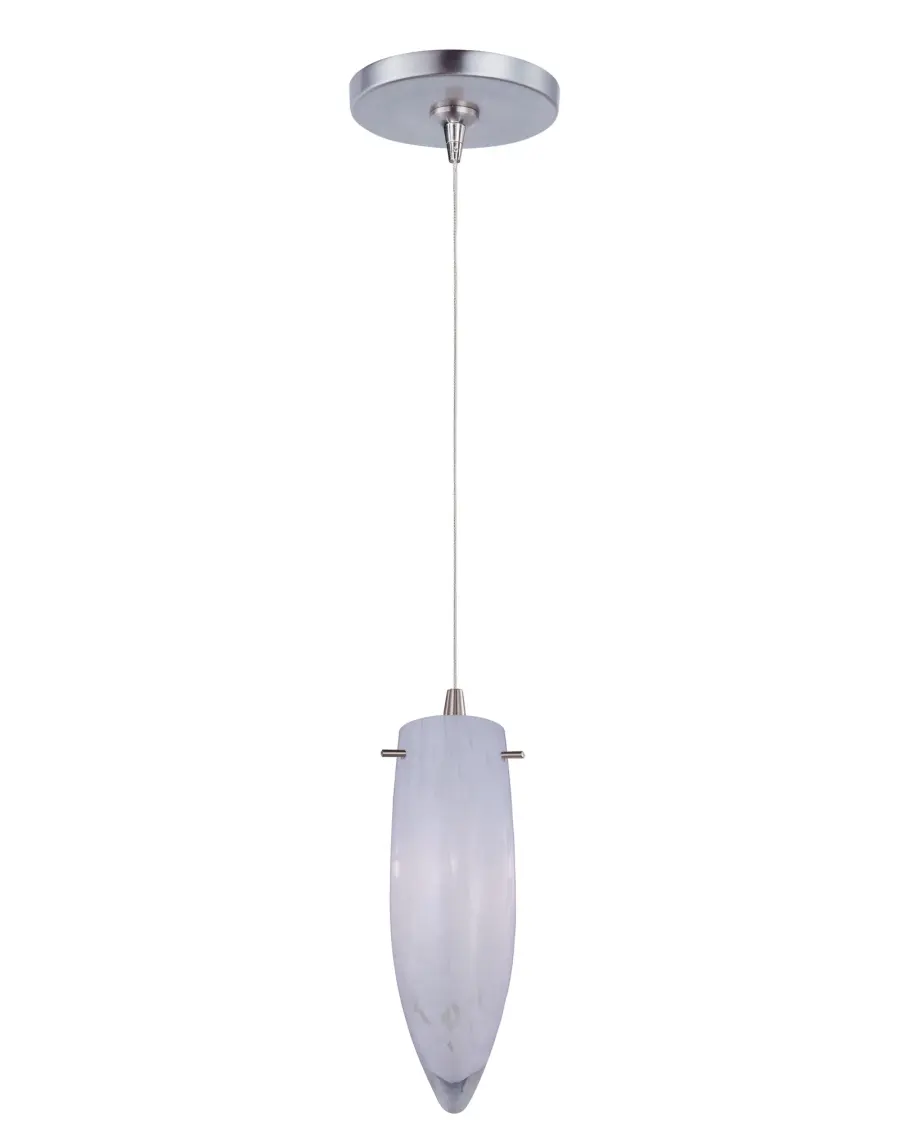 Compact Contemporary Mini Pendant with Clean White Glass Design - Image 1