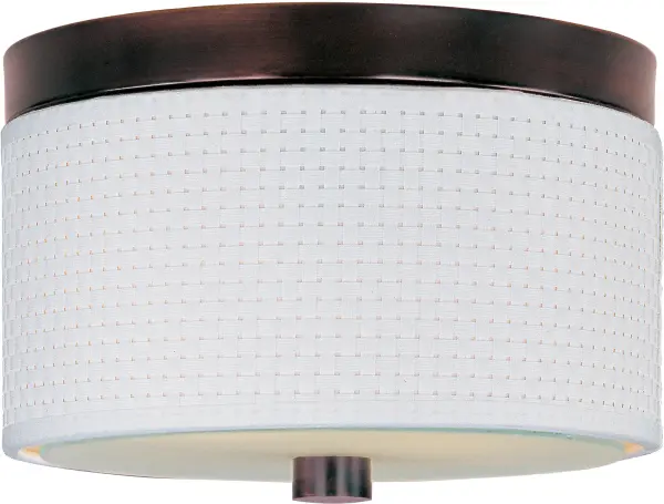 The Elements flush mount offers exceptional design flexibility with interchangeable shade options in five colors. Its compact profile and Oil Rubbed Bronze finish make it ideal for low-ceiling spaces requiring functional yet stylish lighting.
