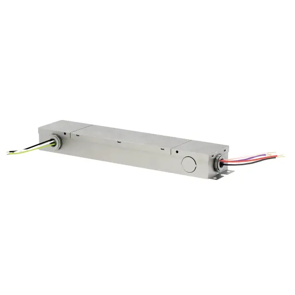 This 96-watt hard-wired driver provides reliable power for ET2's Continuum track lighting system. Designed for remote installation, it enables flexible track configurations with field-adjustable lengths and snap-in fixtures.