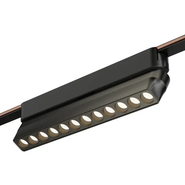 The Continuum track light offers modern flexibility with its field-adjustable design and snap-in installation. The 9-inch gimbal optic provides precise directional lighting with 675 lumens at 3000K, perfect for accent and task lighting. - alternate view